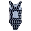 Pattern Abstrait Ronds Noir Kids  Cut-Out Back One Piece Swimsuit View2