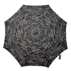 Black And White Texture Print Hook Handle Umbrellas (large) by dflcprintsclothing