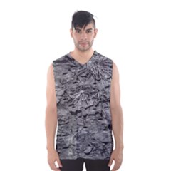 Black And White Texture Print Men s Basketball Tank Top by dflcprintsclothing