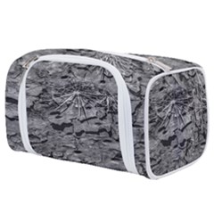 Black And White Texture Print Toiletries Pouch