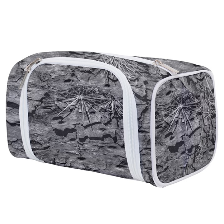 Black And White Texture Print Toiletries Pouch