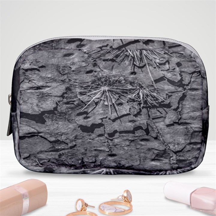 Black And White Texture Print Make Up Pouch (Small)