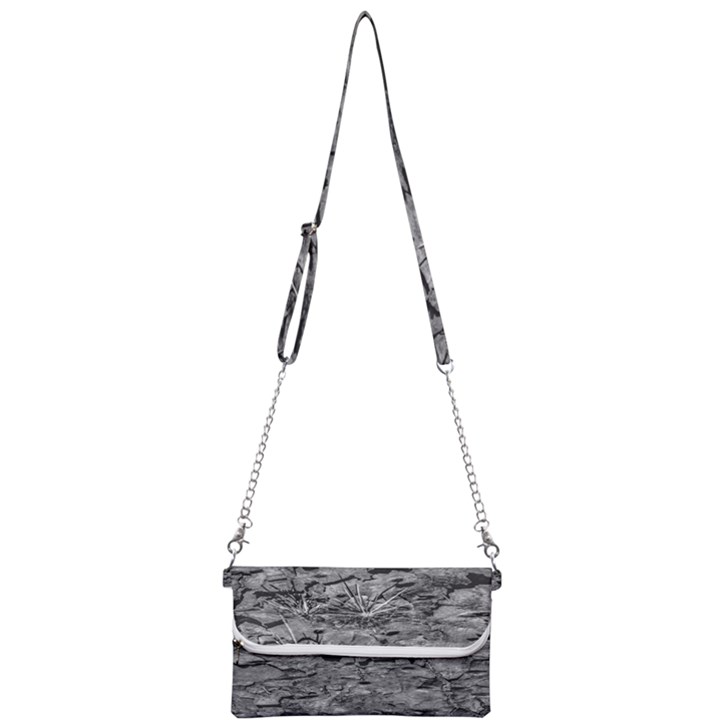 Black And White Texture Print Mini Crossbody Handbag