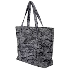 Black And White Texture Print Zip Up Canvas Bag by dflcprintsclothing