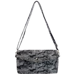 Black And White Texture Print Removable Strap Clutch Bag by dflcprintsclothing