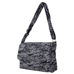 Black And White Texture Print Full Print Messenger Bag (m)