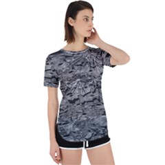 Black And White Texture Print Perpetual Short Sleeve T-shirt