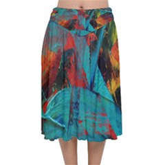 Magic Velvet Flared Midi Skirt