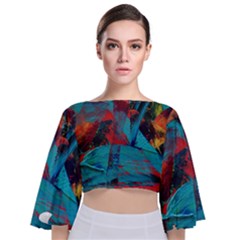 Magic Tie Back Butterfly Sleeve Chiffon Top