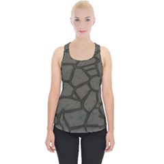 Cartoon Gray Stone Seamless Background Texture Pattern Piece Up Tank Top by BangZart