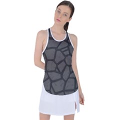 Cartoon Gray Stone Seamless Background Texture Pattern Racer Back Mesh Tank Top by BangZart