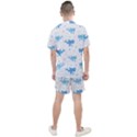 Seamless pattern with cute sharks hearts Men s Mesh Tee and Shorts Set View2