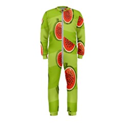 Seamless Background With Watermelon Slices Onepiece Jumpsuit (kids) by BangZart