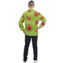 Seamless background with watermelon slices Men s Half Zip Pullover View2