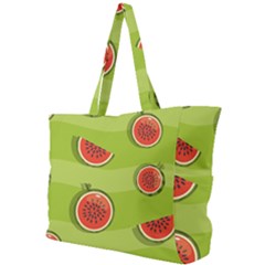 Seamless Background With Watermelon Slices Simple Shoulder Bag by BangZart