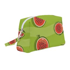 Seamless Background With Watermelon Slices Wristlet Pouch Bag (medium)