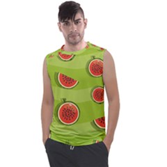 Seamless Background With Watermelon Slices Men s Regular Tank Top