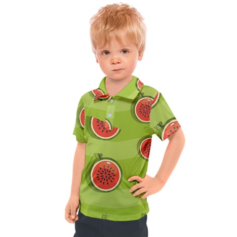 Seamless Background With Watermelon Slices Kids  Polo Tee by BangZart