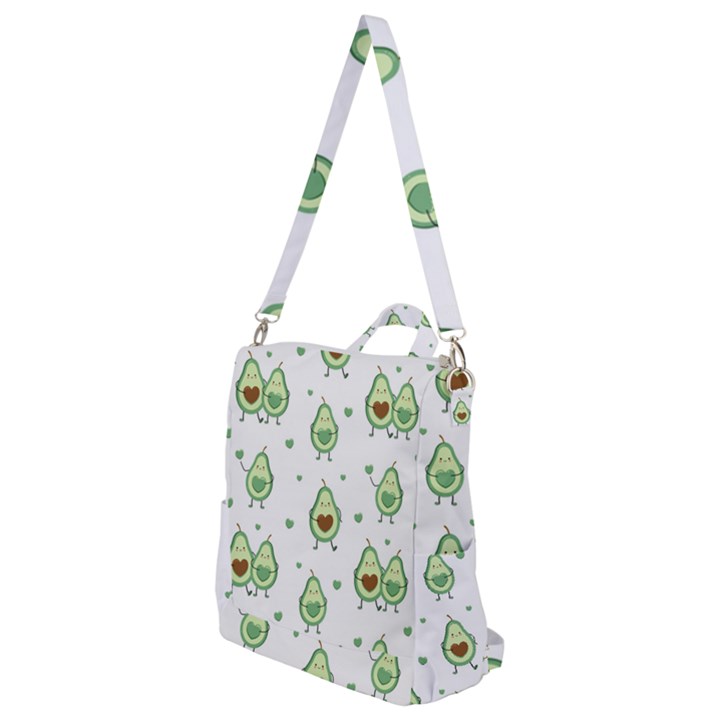 Cute seamless pattern with avocado lovers Crossbody Backpack