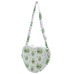 Cute Seamless Pattern With Avocado Lovers Heart Shoulder Bag