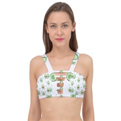 Cute Seamless Pattern With Avocado Lovers Cage Up Bikini Top by BangZart