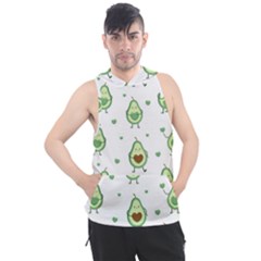 Cute Seamless Pattern With Avocado Lovers Men s Sleeveless Hoodie by BangZart