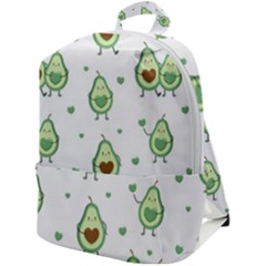 Cute Seamless Pattern With Avocado Lovers Zip Up Backpack by BangZart