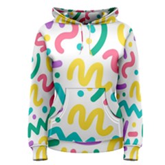 Abstract Pop Art Seamless Pattern Cute Background Memphis Style Women s Pullover Hoodie by BangZart