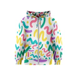 Abstract Pop Art Seamless Pattern Cute Background Memphis Style Kids  Zipper Hoodie by BangZart