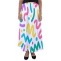 Abstract pop art seamless pattern cute background memphis style Flared Maxi Skirt View1