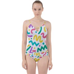 Abstract Pop Art Seamless Pattern Cute Background Memphis Style Cut Out Top Tankini Set by BangZart