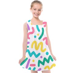 Abstract Pop Art Seamless Pattern Cute Background Memphis Style Kids  Cross Back Dress by BangZart