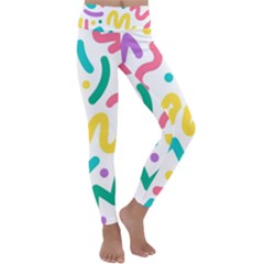 Abstract Pop Art Seamless Pattern Cute Background Memphis Style Kids  Lightweight Velour Classic Yoga Leggings by BangZart