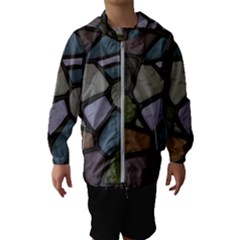 Cartoon Colored Stone Seamless Background Texture Pattern   Kids  Hooded Windbreaker by BangZart