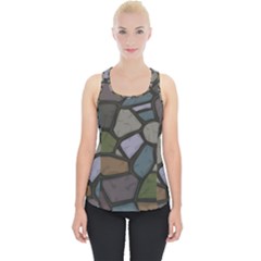 Cartoon Colored Stone Seamless Background Texture Pattern   Piece Up Tank Top by BangZart