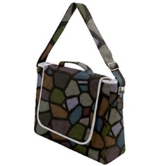 Cartoon Colored Stone Seamless Background Texture Pattern   Box Up Messenger Bag