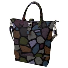 Cartoon Colored Stone Seamless Background Texture Pattern   Buckle Top Tote Bag by BangZart