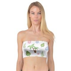 Cute Palm Volcano Seamless Pattern Bandeau Top by BangZart