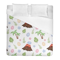 Cute Palm Volcano Seamless Pattern Duvet Cover (full/ Double Size) by BangZart