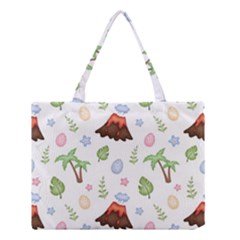 Cute Palm Volcano Seamless Pattern Medium Tote Bag by BangZart