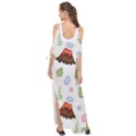 Cute palm volcano seamless pattern Maxi Chiffon Cover Up Dress View2