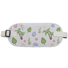 Cute Palm Volcano Seamless Pattern Rounded Waist Pouch