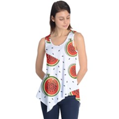 Seamless-background-pattern-with-watermelon-slices Sleeveless Tunic by BangZart