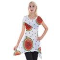 Seamless-background-pattern-with-watermelon-slices Short Sleeve Side Drop Tunic View1