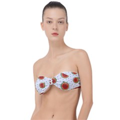 Seamless-background-pattern-with-watermelon-slices Classic Bandeau Bikini Top 