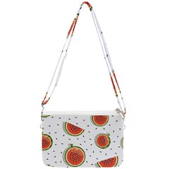 Seamless-background-pattern-with-watermelon-slices Double Gusset Crossbody Bag