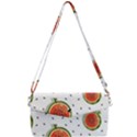 Seamless-background-pattern-with-watermelon-slices Removable Strap Clutch Bag View1