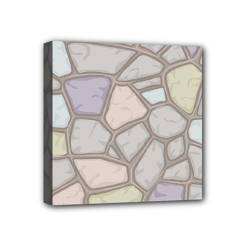 Cartoon Colored Stone Seamless Background Texture Pattern Mini Canvas 4  X 4  (stretched) by BangZart