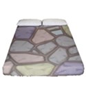 Cartoon colored stone seamless background texture pattern Fitted Sheet (Queen Size) View1