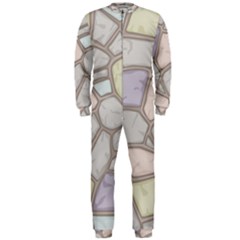 Cartoon Colored Stone Seamless Background Texture Pattern Onepiece Jumpsuit (men)  by BangZart